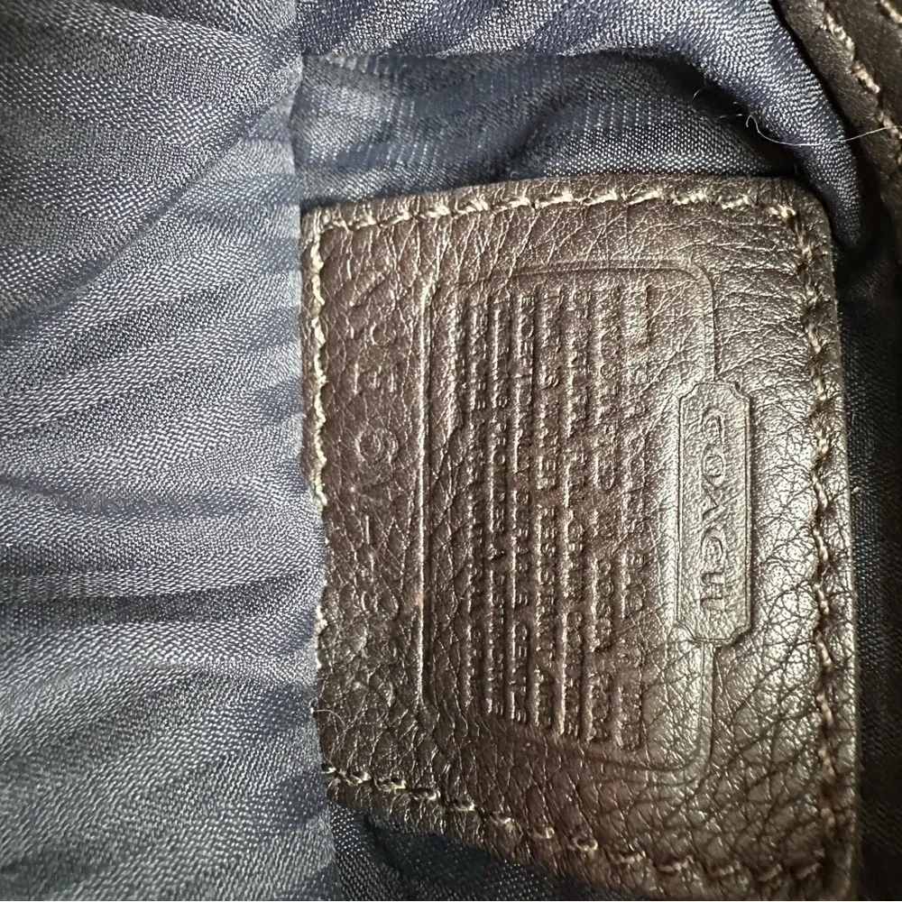 Coach brown Pebbled Leather Shoulder Bag